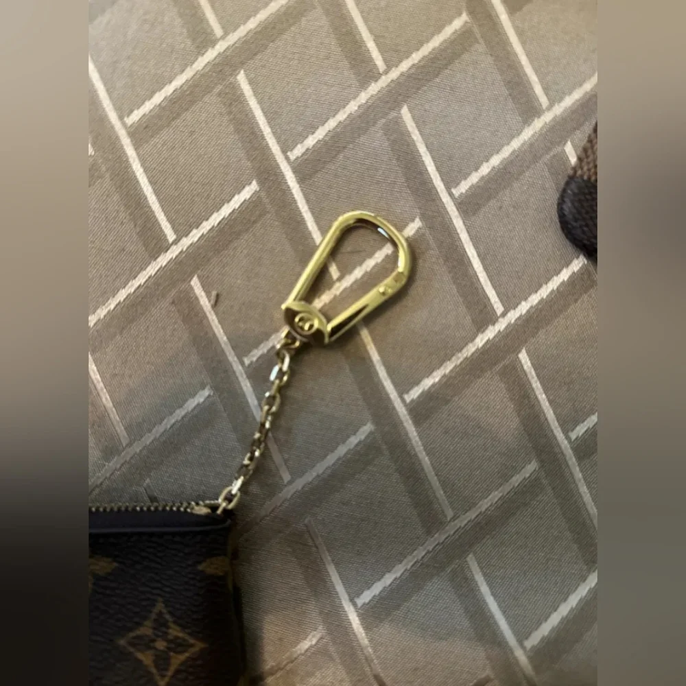 Louis Vuitton Monogram Canvas Key Pouch in Brown with Gold Hardware